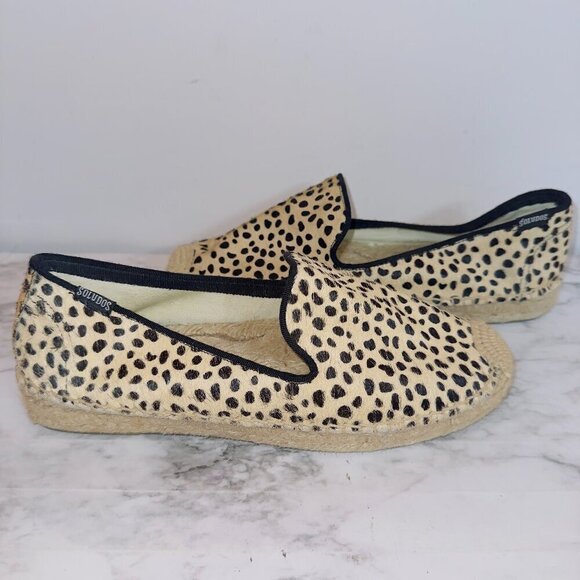 Soludos Women's Animal Print Slip On platform Espadrille Shoes size US 8 - Picture 2 of 10